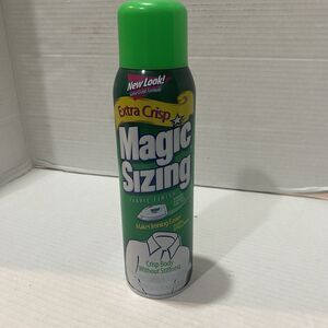 Extra Crispy Magic Sizing Fabric Finish Starch 20 oz Can NOS Linen Laundry